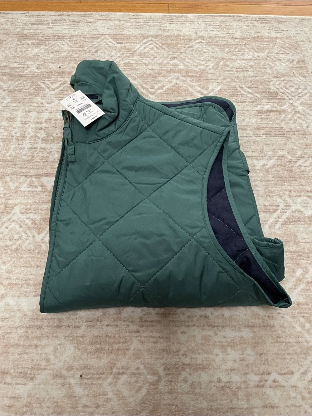 J. Crew quilted green